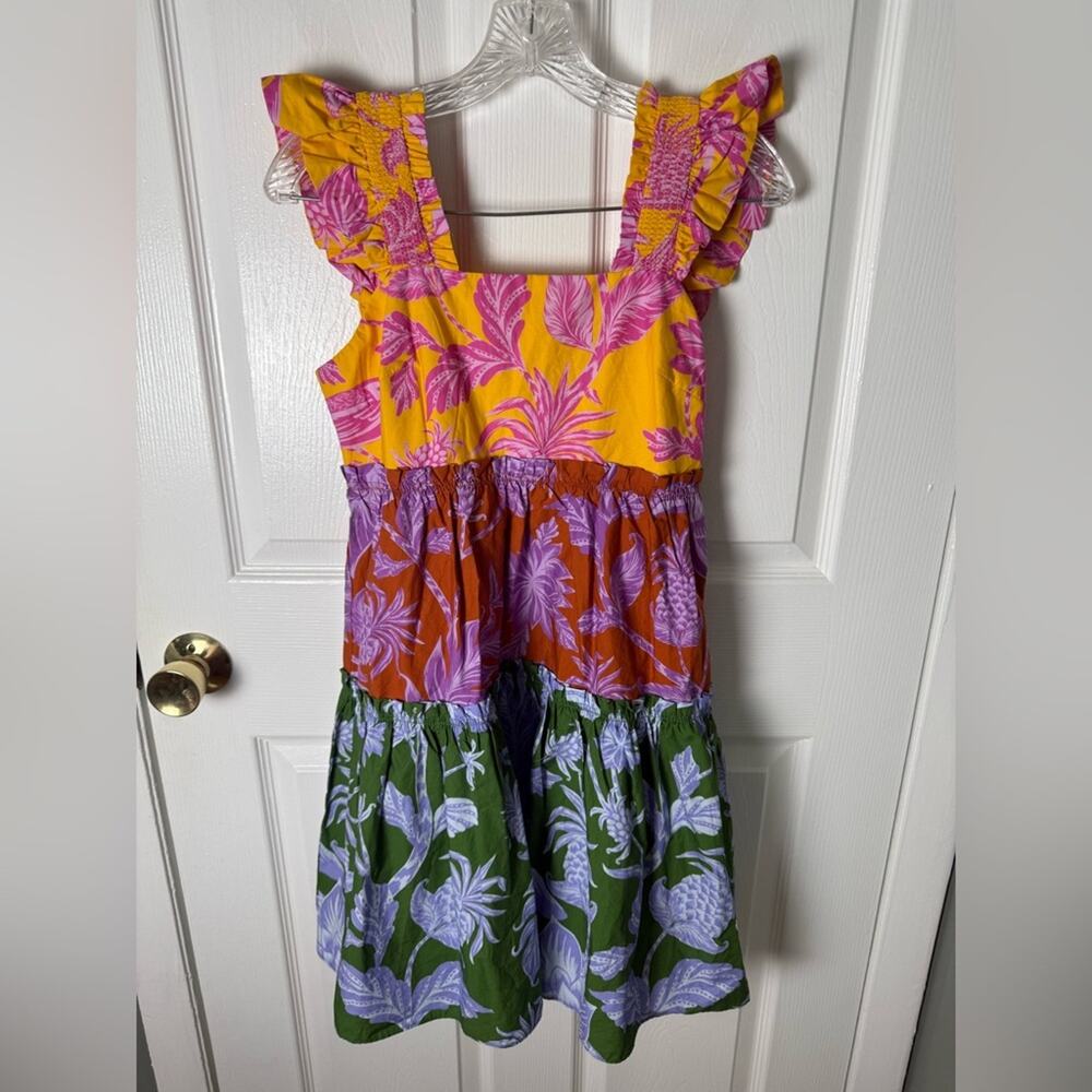 Farm Rio NEW Mixed Tropical Swing Mini Dress S - Picture 4 of 6